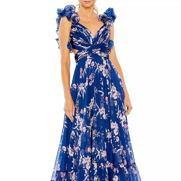 Mac Duggal Dresses & Skirts - Mac Duggal Floral Ruffle Gown